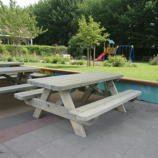Kinderpicknicktafel 140 cm KING® — houten picknicktafel, Kindermodel · 40 mm