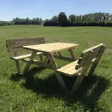 Picknicktafel 140 cm KING® met rugleuningen — foto 2