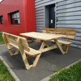 Picknicktafel 180 cm KING® met rugleuningen — foto 1