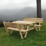 Picknicktafel 180 cm KING® met rugleuningen — foto 2