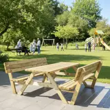 Picknicktafel 240 cm KING® met rugleuningen — foto 1