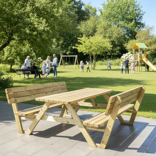 Picknicktafel 240 cm KING® met rugleuningen