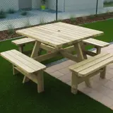 Vierkante picknicktafel 200 × 200 cm KING® — foto 1