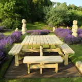 Vierkante picknicktafel 200 × 200 cm KING® — foto 4