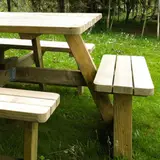 Vierkante picknicktafel 200 × 200 cm KING® — foto 8