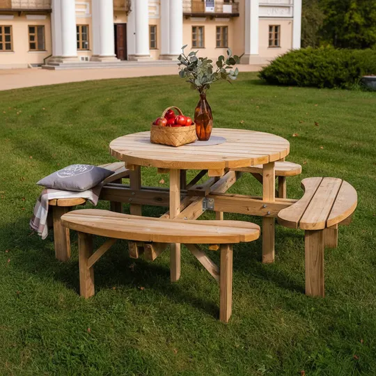 Ronde picknicktafel XXL 195 cm ROYAL KING®