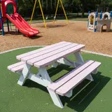 Roze-witte kinderpicknicktafel 90 cm KING® — foto 5