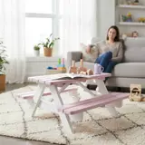 Roze-witte kinderpicknicktafel 90 cm KING® — foto 6