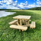 Vierkante kleuterpicknicktafel 125 × 125 cm KING® — foto 1