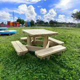 Vierkante kleuterpicknicktafel 125 × 125 cm KING® — foto 2