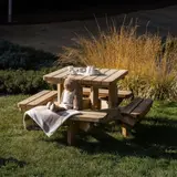 Vierkante kleuterpicknicktafel 125 × 125 cm KING® — foto 3