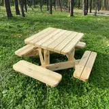 Vierkante kleuterpicknicktafel 125 × 125 cm KING® — foto 4