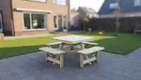 Vierkante picknicktafel XXL 200 × 200 cm KING® — foto 4