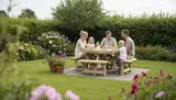 Vierkante picknicktafel XXL 200 × 200 cm KING® — foto 6