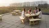 Vierkante picknicktafel XXL 200 × 200 cm KING® — foto 7